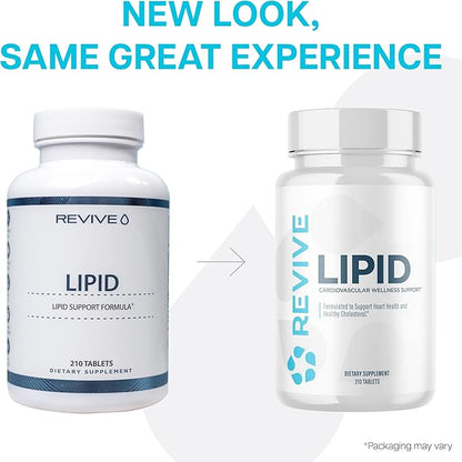 Revive MD Lipid Support Formula - Supplement Helps Maintain Healthy Cholesterol Levels, Endothelial Health & Triglyceride Levels - Beta Sitosterol, Citrus Bergamot & Pantethine