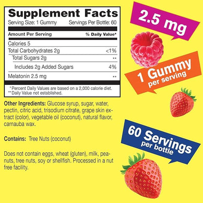 2.5mg Melatonin Gummies - 60 Count