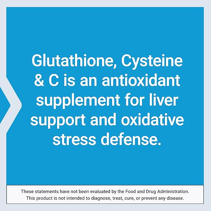 Life Extension Glutathione, Cysteine & C, 500 mg of Vitamin C, Powerful antioxidant Supplement to Support Liver Health, Gluten-Free, Non-GMO, 100 Capsules