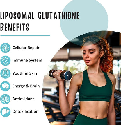 2400 MG Liposomal Glutathione Softgels, Max Absorption, Active Form L-Glutathione Reduced (GSH), with Hyaluronic Acid, Resveratrol, Master Antioxidants for Detox, Brain, Immune System, 120 Softgels