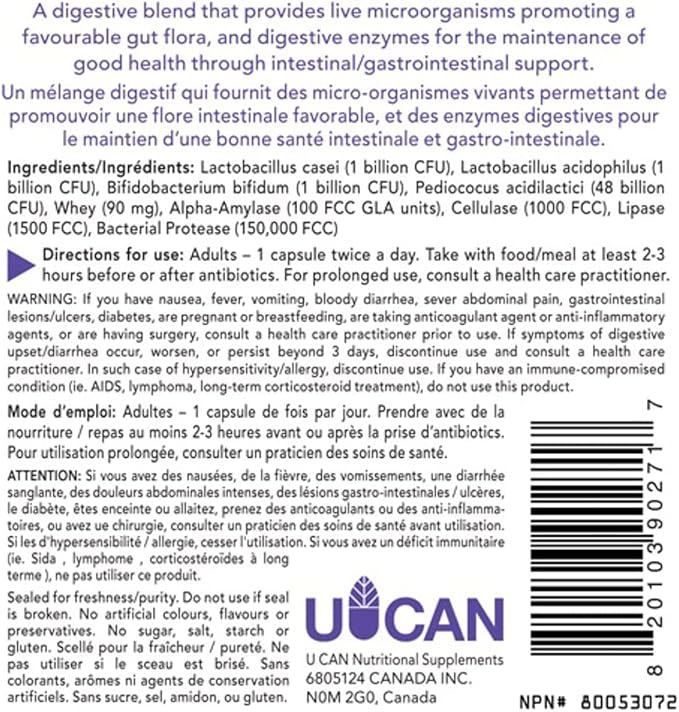 Silver Lining Pre & Probiotics + Digestive Enzymes | 50 Billion CFU/Active Cells | Digestive & Immune Function Support, Reduces Bloating | Shelf-Stable Formula | 120 Count (Pack of 1)