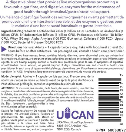 Silver Lining Pre & Probiotics + Digestive Enzymes | 50 Billion CFU/Active Cells | Digestive & Immune Function Support, Reduces Bloating | Shelf-Stable Formula | 120 Count (Pack of 1)