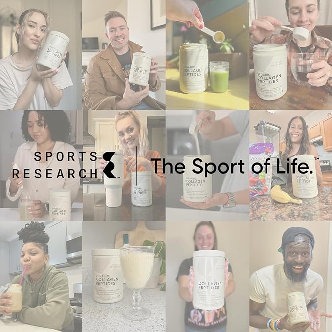 Sports Research Marine Collagen Peptides - Beauty Collagen Supplement for Women & Men - Post Workout Recovery Protein Powder with Vital Amino Acids for Hair, Skin, & Joint Support (Dark Chocolate)