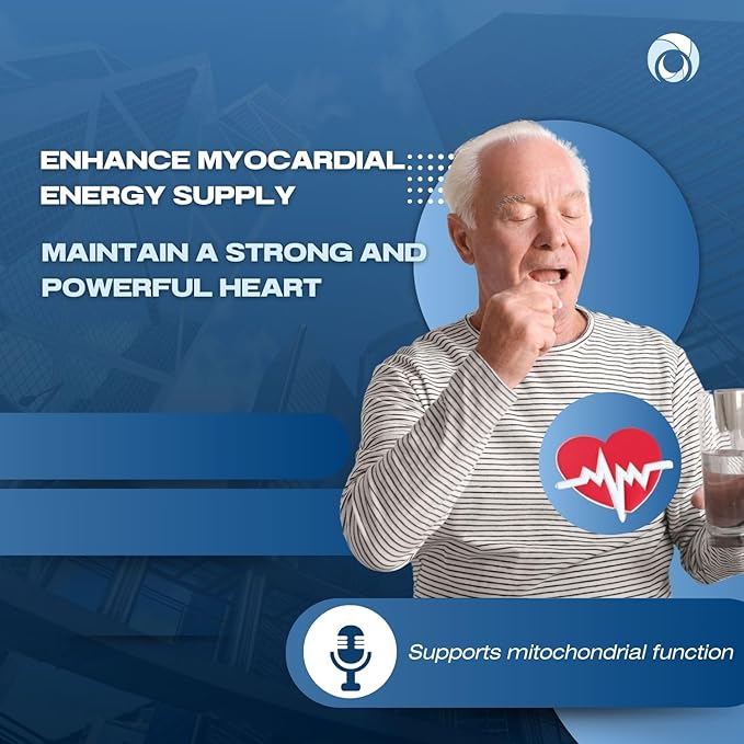 Heart Health Supplements,High Strength CoQ10 200mg & Omega-3 200mg,Ultra High Absorption,Helps Enhance Heart Strength and Blood Vessel Elasticity,Reduces Vascular Resistance,30-Day Supply