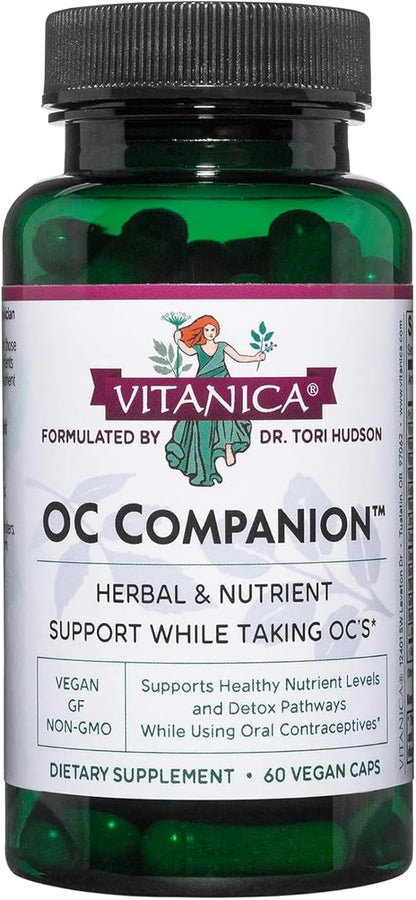 Vitanica OC Companion, Oral Contraceptive Support, Vegan, Non-GMO, 60 Capsules