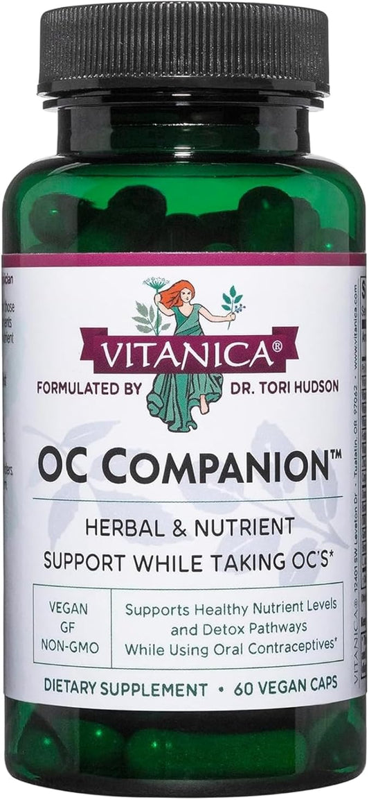 Vitanica OC Companion, Oral Contraceptive Support, Vegan, Non-GMO, 60 Capsules