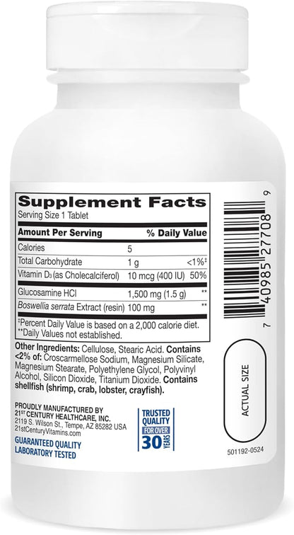 21st Century Glucosamine Daily Complex Plus D Tablets, 60 Count (27708)