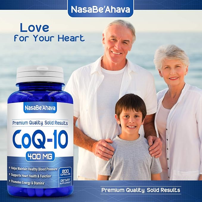 CoQ10 400mg Capsules | Vegan Friendly Coenzyme Q10 400mg per Serving from Easy Absorption Ubiquinone Supplement for Skin Heart and Energy Support | Made in the USA in cGMP Facilities (2 Pack)