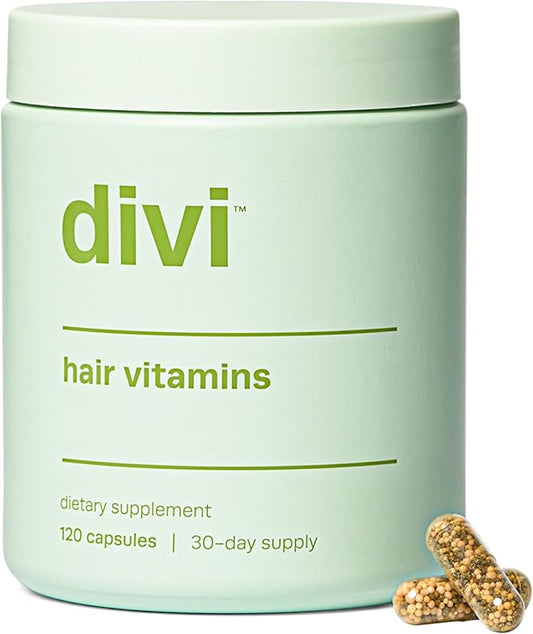 divi Hair Vitamins for Women and Men - Made with Clean and Science-Backed Ingredients to Grow + Thicken - Create a Healthy Hair Environment - 30 Day Supply, 120 Count