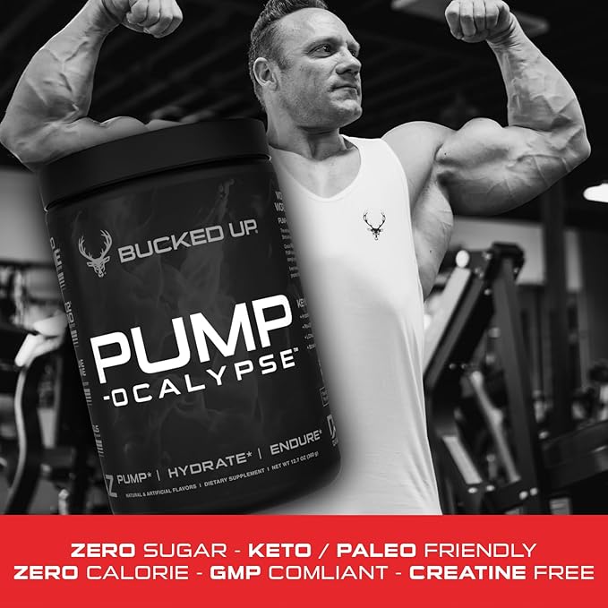Pump-ocalypse Blueberry Pomegranate | Nitric Oxide, L Arginine Supplement | Citrulline Malate, GlycerPump | Ultimate N.O. Booster | Lean Muscle Support | Blood Flow, Vascularity, Hydration, Endurance