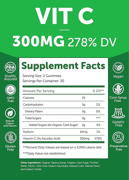 Lunakai Vitamin C and Vitamin B12 3000 mcg Gummies Bundle for Adults - Organic VIT C Vegan Chewable Gummy Vitamins - Energy Support and Bone Health