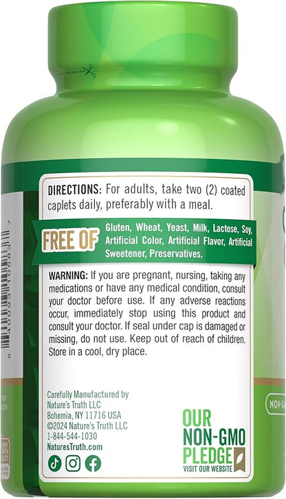 Nature's Truth Calcium Citrate with Vitamin D3 | 100 Caplets | Vegetarian, Non-GMO & Gluten Free Supplement