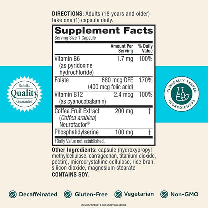 NEURIVA Plus Brain Supplement for Memory, Focus & Concentration + Cognitive Function with Clinically Tested Nootropics Phosphatidylserine and Neurofactor, VIT B6 & B12, 30 Count Capsules (2 Pack)