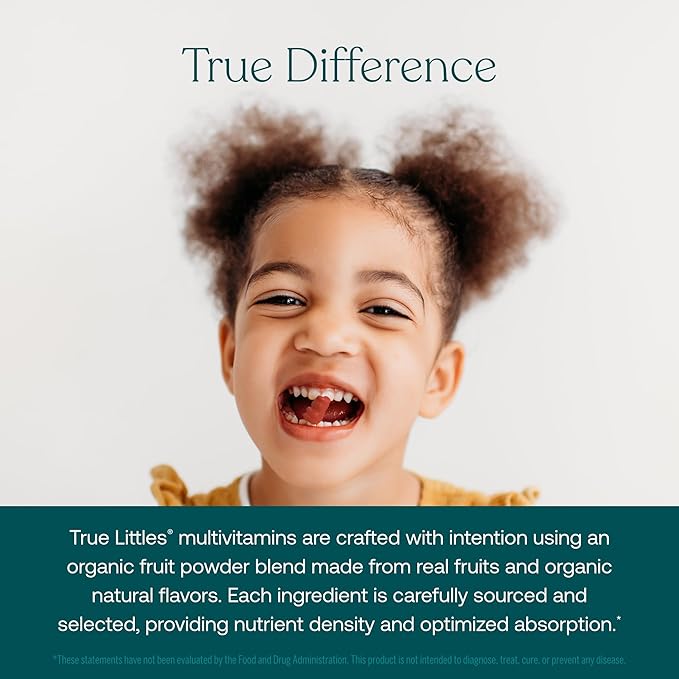 True Grace True Littles Daily Kids Multi - 60 Pectin Gummies - - Clinically Studied Lutemax Kids Lutein & Vitamin D3 + K2 - Allergen Free & Vegan - 60 Servings