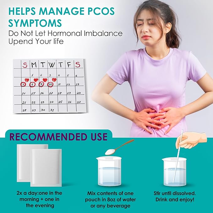 Inositol Supplement - Myo-Inositol and D-Chiro Inositol Plus Active Folate- Ideal 40:1 Ratio - Hormone Balance & Healthy Ovarian Support for Women- 60 sachets (60)