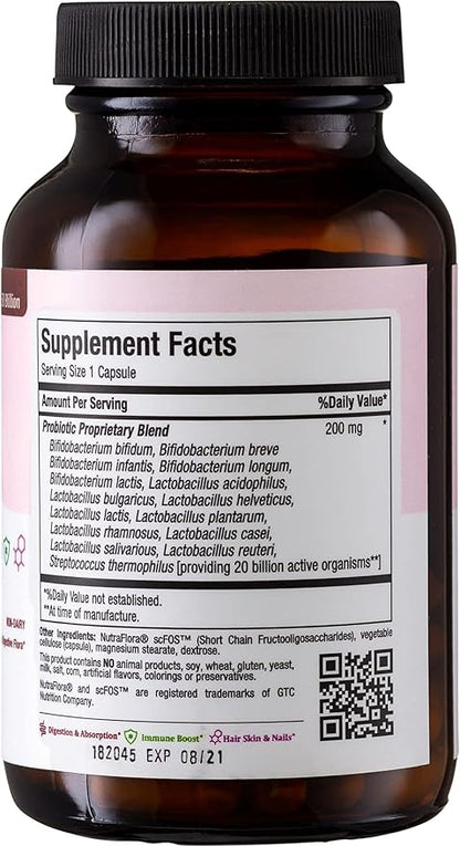 Maxi Health Probiotics for Digestive Health and Gut – 15 Strains, 20 Billion CFU Active Organisms - Probiotics for Men and Women – Daily Probiotic for Digestive Support, 60 Capsules