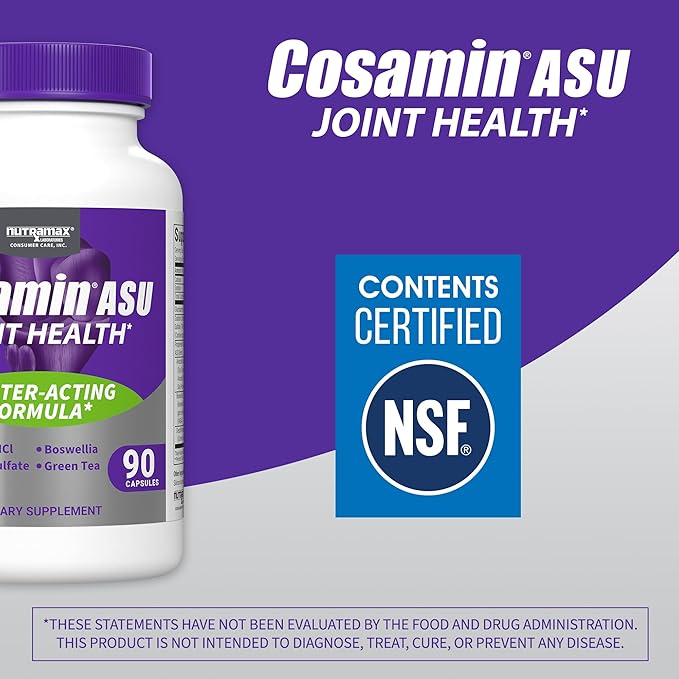 Nutramax Cosamin® ASU Joint Health Supplement with Glucosamine, Chondroitin & ASU for Men’s & Women's Joint Health, 230 Capsules