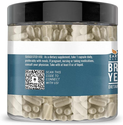 Earthborn Elements Brewer's Yeast 200 Capsules, Pure & Undiluted, No Additives