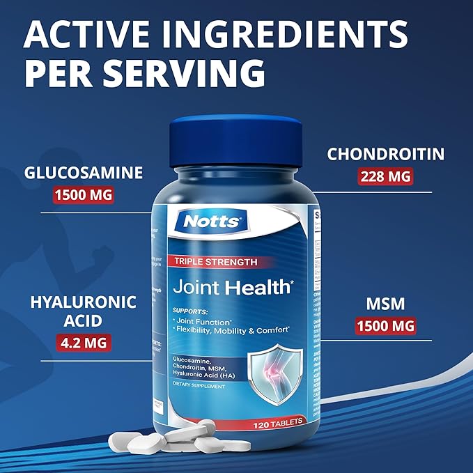 Joint Health Triple Strength | Glucosamine, Chondroitin & MSM, Joint Support Supplement, 120 Coated Tablets
