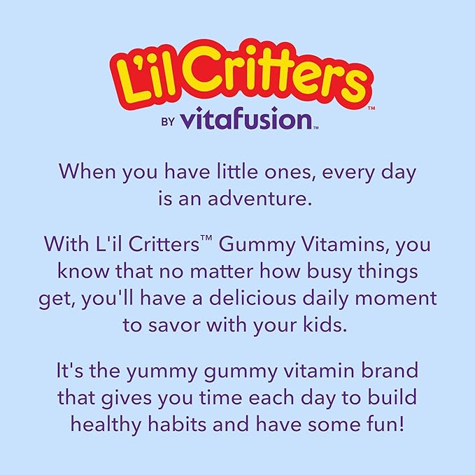 L'il Critters Frozen Daily Kids Multivitamin Gummies Assorted Berry Flavors for Ages 2+ Toddlers and Kids, Disney Multivitamin Gummies with 11 Essential Nutrients, 95-190 Day Supply, 190 Gummies