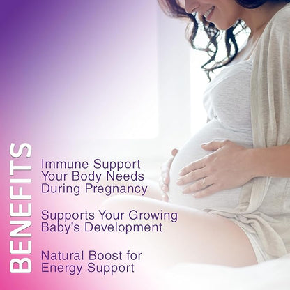 Prenatal Gummy with Folic Acid, Prenatal Vitamins and Minerals for Fetal Support, Vitamin A, C, D3, B12, B6 & Folate, Prenatal Multivitamin for Pregnant & Nursing Women - 60 Gummies, 30 Day Supply