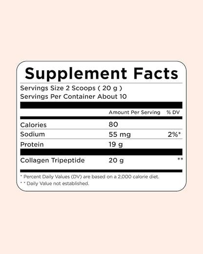 K-Nutra Original Collagen Tripeptide | 200g (7.05oz) | 100% Pure Freshwater Collagen Powder | 200X Absorption GPH | Helps Support Skin Hydration, Hair & Nail Health