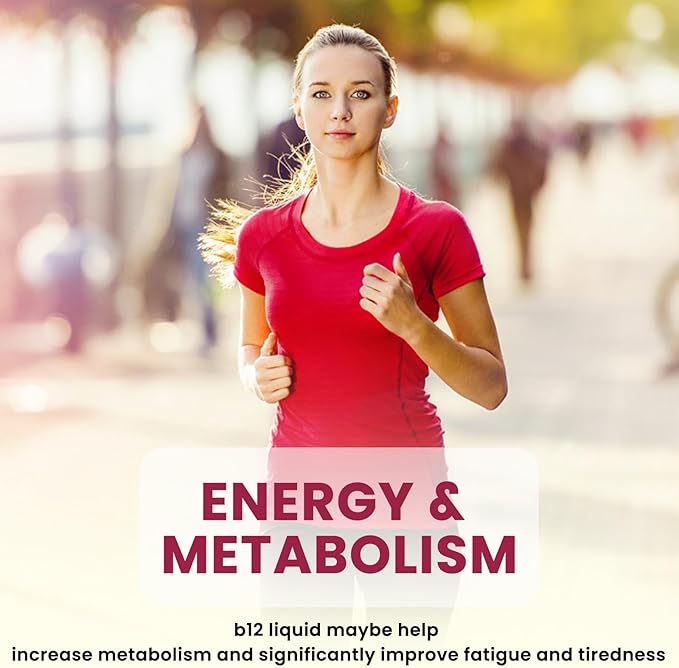 Vitamin B12 Complex 5000 mcg | Vegan B12 Liquid Drops Sublingual Supplement | Methylcobalamin w/ Folate, Folate, Vitamin B6, C, D3 for Long-Lasting Energy and Healthy Metabolism, Raspberry Flavor