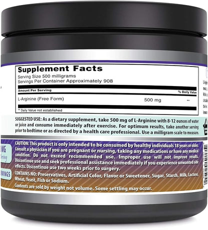 Amazing Formulas L-Arginine Powder Supplement | Non-GMO | Gluten Free | Made in USA (1 Lb)