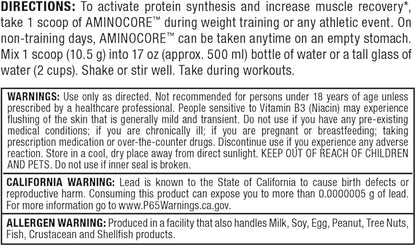 ALLMAX Nutrition AMINOCORE BCAA – 8G BCAAs – 100% Pure Branch Chained Amino Acids – Gluten Free - Watermelon - 315 Gram