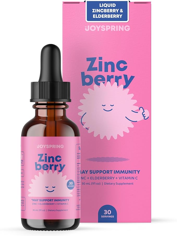 JoySpring Kids Zinc and Vitamin C and Liquid Multivitamin Drops for Kids