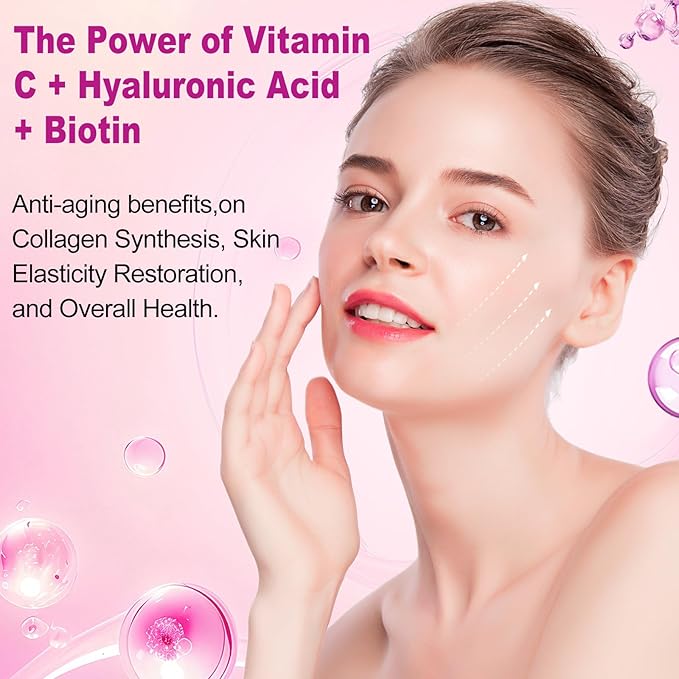 Hydrolyzed Collagen Peptides Pills Mutil Collagen Peptides Colageno Hidrolizado for Women Type I II III V X with Hyaluronic Acid Biotin Vitamin C - Support Skin Hair Nail | 120 Count