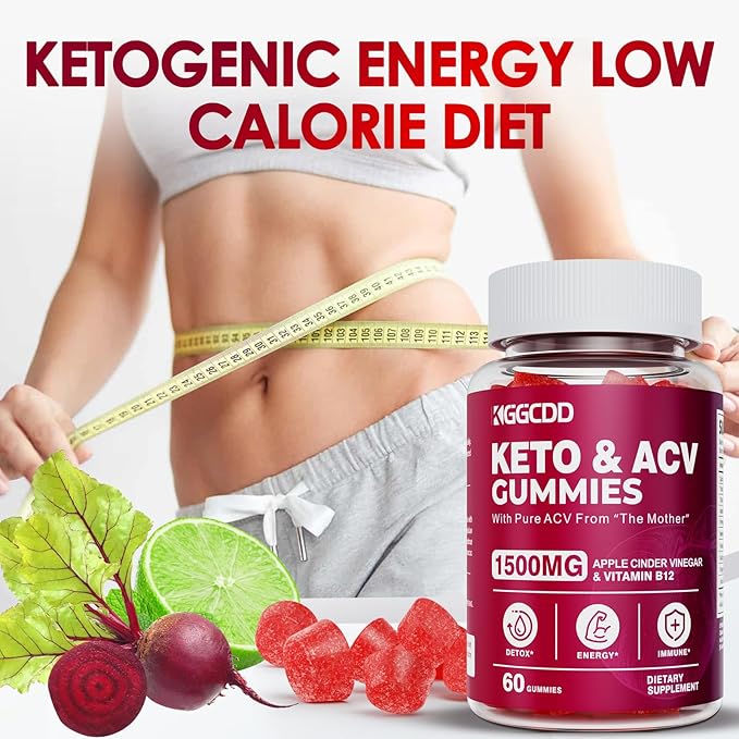 (3 Pack) Keto ACV Gummies Extreme 1500MG Keto Gummies Apple Cider Vinegar Formulated with Pomegranate Beet Juice Powder B12 Vegan Non GMO 180 Gummys