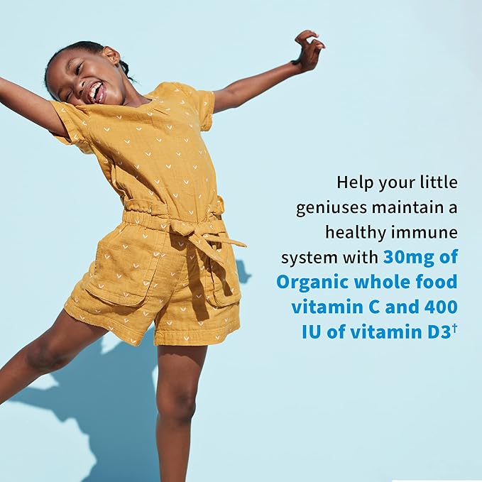 Garden of Life Dr. Formulated Probiotics for Kids, Organic Kids+ - Berry Cherry, 5 Billion CFU Chewable Probiotic Plus Vitamin C and D, Dairy Free Immune Digestive Health Supplement, 30 Chewables