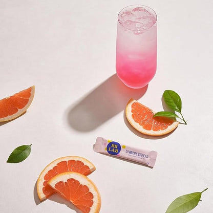 BB LAB Collagen Powder S Plus Halal, Low Molecular Korean Collagen Powder Stick Supplement, Marine, Fish Collagen Peptides, Vitamin C, Glycine, Fast Absorption, Grapefruit Flavor
