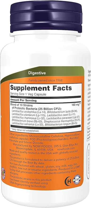 Now Foods Probiotic-10 25 Billion, 100 Count (Pack of 2)