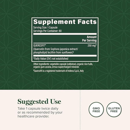 Global Healing Center - Quercetin and Zinc Kit - Immune System Support, Response to Ocassional Allergies, Hormone Balance