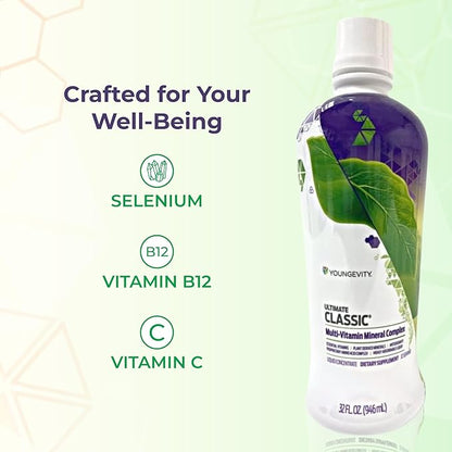 Youngevity Ultimate Classic - Multi-Vitamin & Mineral Complex | Natural Source Of Essential Daily Nutrients | Highly Absorbable Liquid | (2)