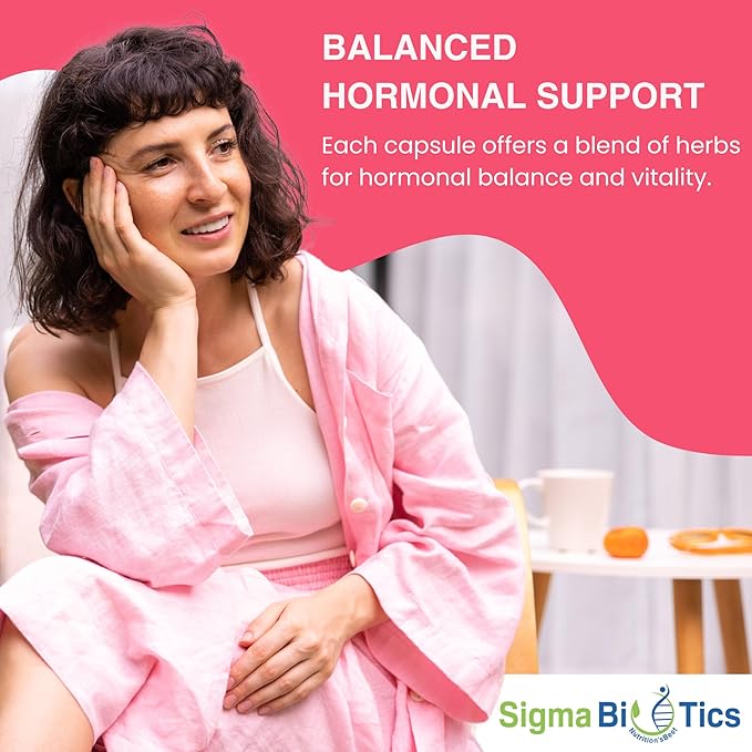 Women’s Hormone Balance Support - Herbal Supplement for Menopause, Hormonal & Reproductive Health - Non-GMO Supplements with Soy Isoflavones, Black Cohosh, Dong Quai - 60 Capsules
