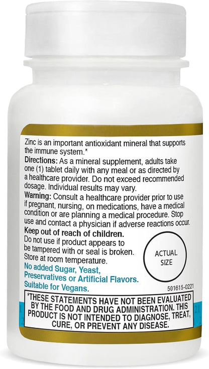 21st Century Healthcare Zinc Citrate Tablets 50mg, 60 Count (Pack of 2)