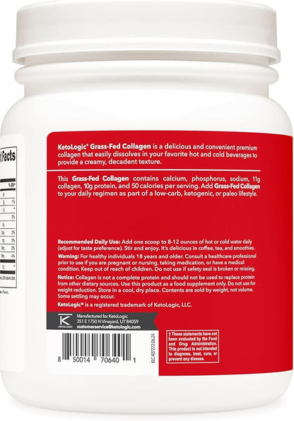Ketologic Grass Fed Collagen (Chocolate Flavor 1LB)