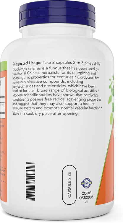 NOW Foods Cordyceps 200 Capsules (Pack of 2)