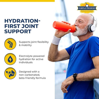 Simple Promise XentaFlex - Joint Support Electrolyte Powder with AquaLOX Boswellia & Potassium - Supports Hydration and Mobility -Joint Supplement for Men & Women - 30 Servings - Citrus Mint Flavor