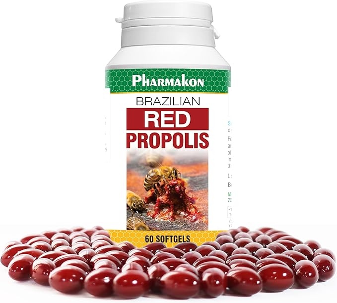 PHARMAKON Brazilian Red Propolis, Potent Extract Packed in Softgels