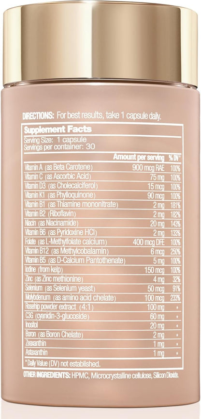 Her Daily Multi Refill Pack - 30 Capsule Vegan Women's Multivitamin for Energy, Mental Clarity & Wellness - Body & Brain Booster with B6, D3 & Zinc