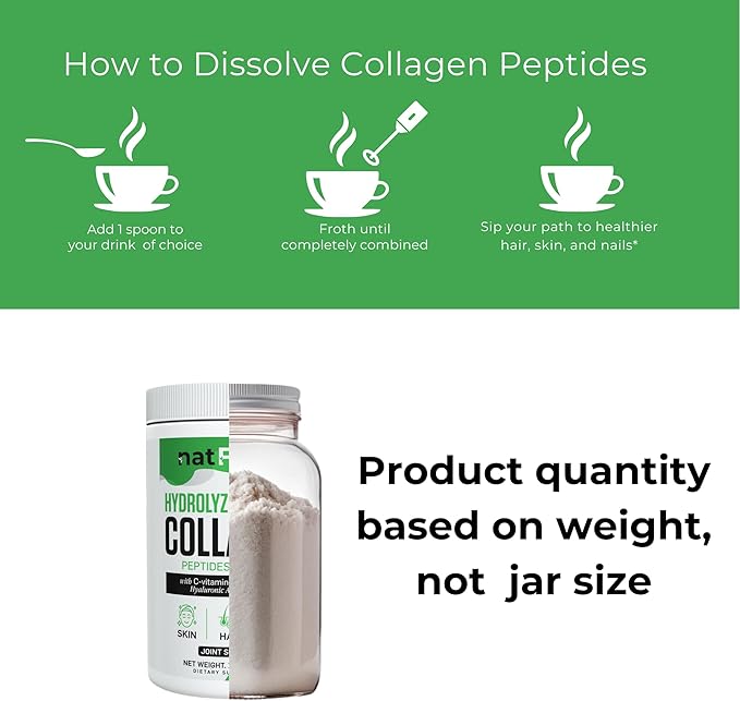 Collagen Peptides Powder – Hydrolyzed Bovine Collagen with Vitamin C, Hyaluronic Acid, Zinc & B3 – Type 1 & 3 Unflavored Protein Powder for Women & Men Hair, Skin, Nails, Joints 45 Servings
