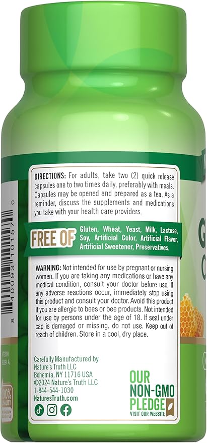 Nature's Truth Super Ginseng Complex | 60 Capsules | with Royal Jelly | Non-GMO & Gluten Free Supplement