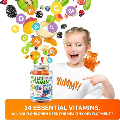 DR. MORITZ Elderberry Gummies for Kids with Zinc and Vitamin C (2 Pack) and Kids Multivitamin Gummies