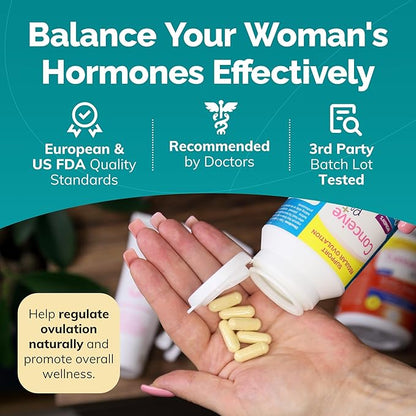 CONCEIVE PLUS Ovulation Support - Inositol Supplement | Myo-Inositol & D-Chiro Supplements | Hormone Balance for Women | COQ10, Folic Acid, Ginger | 30 Day Supply
