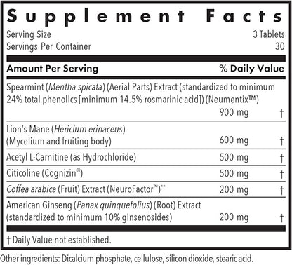 Allergy Research Group Advanced NeuroPlus Supplement - Memory & Focus Support, for Brain Function Health, Lion's Mane, Vegetarian Capsules - 90 Count
