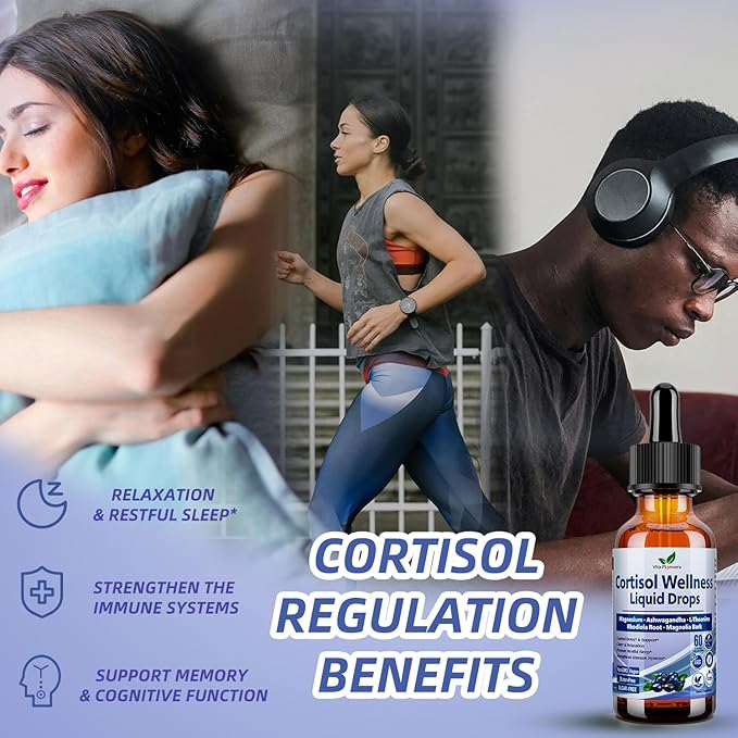 2 Pack Cortisol Supplements for Women & Men, 17-in-1 Cortisol Reducer Detox Manager w. Magnesium Ashwagandha, L-Theanine, Phosphatidylserine, Hormone Balanced for Women, Mood Focus, Sleep Support